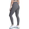 imageAoxjox High Waisted Workout Leggings for Women Trinity Yoga PantsIron Grey