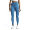 imageAoxjox High Waisted Workout Leggings for Women Trinity Yoga PantsMykonos Blue