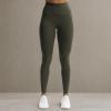 imageAoxjox High Waisted Workout Leggings for Women Trinity Yoga PantsOlive Green Leopard Print