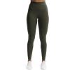 imageAoxjox High Waisted Workout Leggings for Women Trinity Yoga PantsOlive Green Leopard Print