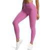 imageAoxjox High Waisted Workout Leggings for Women Trinity Yoga PantsSpring Crocus