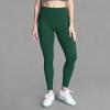 imageAoxjox High Waisted Workout Leggings for Women Trinity Yoga PantsStorm Green