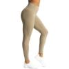 imageAoxjox High Waisted Workout Leggings for Women Trinity Yoga PantsTaupe