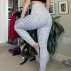imageAoxjox High Waisted Workout Leggings for Women Trinity Yoga PantsWhite Dot Print