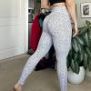 imageAoxjox High Waisted Workout Leggings for Women Trinity Yoga PantsWhite Dot Print