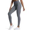 imageAoxjox High Waisted Workout Leggings for Women Trinity Yoga PantsWinds Grey Marlsize Up for Less Compression