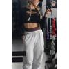 imageAoxjox Long Sleeve Crop Tops for Women Front Cutout Lacey Workout Crisscross Cropped T Shirt TopA Black