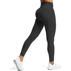 imageAoxjox High Waisted Workout Leggings for Women Trinity Yoga PantsBlack