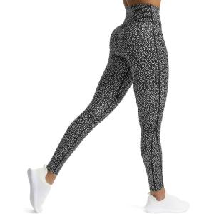 imageAoxjox High Waisted Workout Leggings for Women Trinity Yoga PantsBlack Dot Print