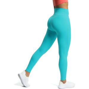 imageAoxjox High Waisted Workout Leggings for Women Trinity Yoga PantsCascade Blue