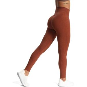 imageAoxjox High Waisted Workout Leggings for Women Trinity Yoga PantsCherry Mahogany Leopard Print