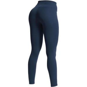 imageAoxjox High Waisted Workout Leggings for Women Trinity Yoga PantsDark Blue Marlsize Up for Less Compression