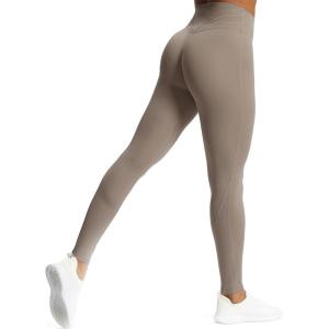 imageAoxjox High Waisted Workout Leggings for Women Trinity Yoga PantsDriftwood