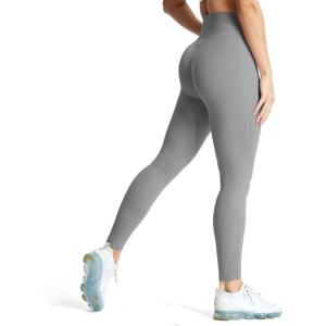 imageAoxjox High Waisted Workout Leggings for Women Trinity Yoga PantsGrey