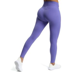 imageAoxjox High Waisted Workout Leggings for Women Trinity Yoga PantsViolet