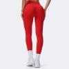 imageAoxjox High Waisted Workout Breeze Leggings for Women Tummy Control Buttery Soft Yoga PantsRacing Red