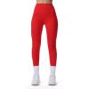 imageAoxjox High Waisted Workout Breeze Leggings for Women Tummy Control Buttery Soft Yoga PantsRacing Red