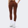 imageAoxjox High Waisted Workout Breeze Leggings for Women Tummy Control Buttery Soft Yoga PantsRum Raisin