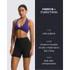 imageAoxjox High Waisted Workout Biker Siren Shorts for Women Hidden Scrunch Butt Lifting Tummy Control Gym Yoga ShortBlack