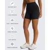 imageAoxjox High Waisted Workout Biker Siren Shorts for Women Hidden Scrunch Butt Lifting Tummy Control Gym Yoga ShortBlack