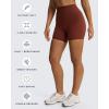 imageAoxjox High Waisted Workout Biker Siren Shorts for Women Hidden Scrunch Butt Lifting Tummy Control Gym Yoga ShortCherry Mahogany