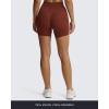 imageAoxjox High Waisted Workout Biker Siren Shorts for Women Hidden Scrunch Butt Lifting Tummy Control Gym Yoga ShortCherry Mahogany