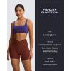 imageAoxjox High Waisted Workout Biker Venus Shorts for Women Hidden Scrunch CrossWaist Butt Lifting Tummy Control Gym Yoga ShortCherry Mahogany