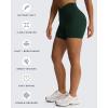 imageAoxjox High Waisted Workout Biker Venus Shorts for Women Hidden Scrunch CrossWaist Butt Lifting Tummy Control Gym Yoga ShortForest Green