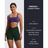 imageAoxjox High Waisted Workout Biker Venus Shorts for Women Hidden Scrunch CrossWaist Butt Lifting Tummy Control Gym Yoga ShortForest Green