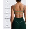 imageAoxjox Womens Color Block Workout Sports Bras Fitness Blackless Padded Bra Athletic Yoga Crop Tank TopForest Green Sage Green