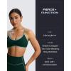 imageAoxjox Womens Color Block Workout Sports Bras Fitness Blackless Padded Bra Athletic Yoga Crop Tank TopForest Green Sage Green