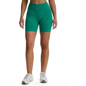 imageAoxjox Workout Seamless Camo Scrunch Short for Women High Waisted Training Athletic Gym Fitness Yoga ShortsEmerald Green