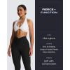 imageAoxjox High Waisted Workout Leggings for Women Hidden Scrunch V Waist Front Illusion Ruched Athletic Yoga PantsBlack