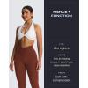 imageAoxjox High Waisted Workout Leggings for Women Hidden Scrunch V Waist Front Illusion Ruched Athletic Yoga PantsCherry Mahogany