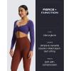 imageAoxjox High Waisted Workout Siren Leggings for Women Hidden Scrunch Butt Lifting Tummy Control Yoga PantsCherry Mahogany