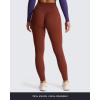 imageAoxjox High Waisted Workout Siren Leggings for Women Hidden Scrunch Butt Lifting Tummy Control Yoga PantsCherry Mahogany