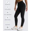 imageAoxjox High Waisted Yoga Pants for Women Hidden Scrunch CrossWaist Buttery Soft Crossover Workout Venus LeggingsBlack