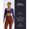 imageAoxjox High Waisted Yoga Pants for Women Hidden Scrunch CrossWaist Buttery Soft Crossover Workout Venus LeggingsCherry Mahogany