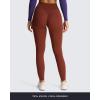 imageAoxjox High Waisted Yoga Pants for Women Hidden Scrunch CrossWaist Buttery Soft Crossover Workout Venus LeggingsCherry Mahogany