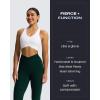 imageAoxjox High Waisted Yoga Pants for Women Hidden Scrunch CrossWaist Buttery Soft Crossover Workout Venus LeggingsForest Green