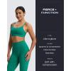 imageAoxjox Womens High Waist Seamless Camo Hidden Scrunch Legging Knit Workout Yoga PantsEmerald Green