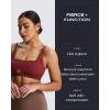 imageAoxjox Womens Workout Ellie Sports Bra Cutout Training Fitness Running Yoga Crop Tank TopBurgundy