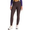 imageAoxjox High Waisted Yoga Pants for Women Hidden Scrunch CrossWaist Buttery Soft Crossover Workout Venus LeggingsMulch