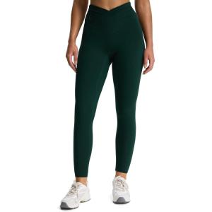 imageAoxjox High Waisted Yoga Pants for Women Hidden Scrunch CrossWaist Buttery Soft Crossover Workout Venus LeggingsForest Green