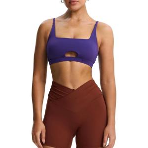 imageAoxjox Womens Workout Ellie Sports Bra Cutout Training Fitness Running Yoga Crop Tank TopMulberry Purple
