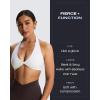 imageAoxjox Womens Workout Halter Sport Bras Fitness Backless Padded Rosie Bra Yoga Crop Tank TopWhite