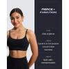 imageAoxjox Workout Seamless Camo Sports Bra for Women Adjustable Fitness Padded Exercise Gym Bras Yoga Crop Tank TopBlack