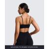 imageAoxjox Workout Seamless Camo Sports Bra for Women Adjustable Fitness Padded Exercise Gym Bras Yoga Crop Tank TopBlack