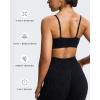 imageAoxjox Workout Seamless Camo Sports Bra for Women Adjustable Fitness Padded Exercise Gym Bras Yoga Crop Tank TopBlack