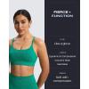 imageAoxjox Workout Seamless Camo Sports Bra for Women Adjustable Fitness Padded Exercise Gym Bras Yoga Crop Tank TopEmerald Green